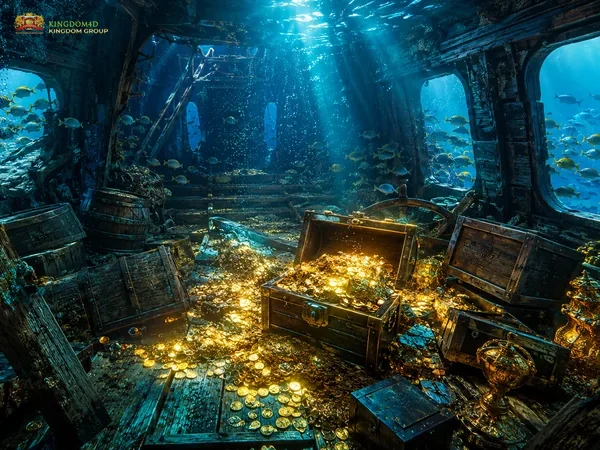 Antarmuka Treasure Boat Fishing pada perangkat seluler